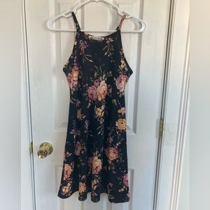 Black floral dress